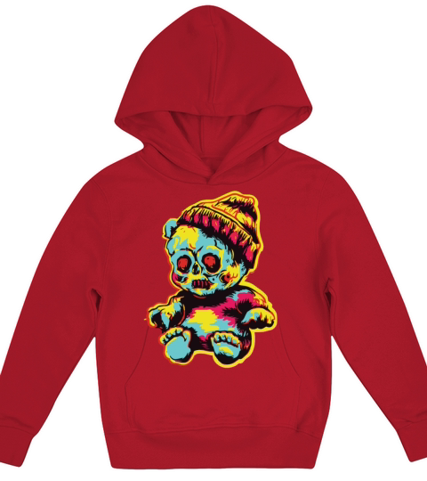 Horror Scary Bear Halloween Hexy Huggles Kids Hoodie