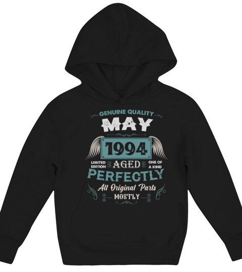May 1994 Vintage Birthday Present Kids Hoodie