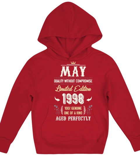 May 1998 Vintage Birthday Present Kids Hoodie