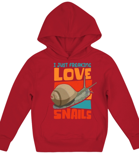 Snail Funny Love Snails Kids Hoodie