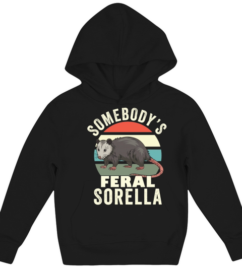 Somebodys Feral Sorella Italian Sister Retro Kids Hoodie