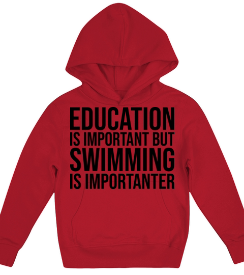 Swimming Is Importanter Kids Hoodie