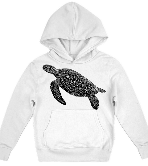 Vintage Diving Turtle Kids Hoodie