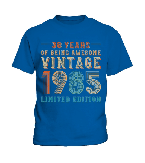 38 years of being awesome vintage 1985 limited edi Kids T-Shirt