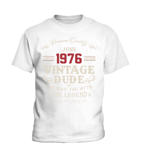 June 1976 Vintage Birthday Present Kids T-Shirt
