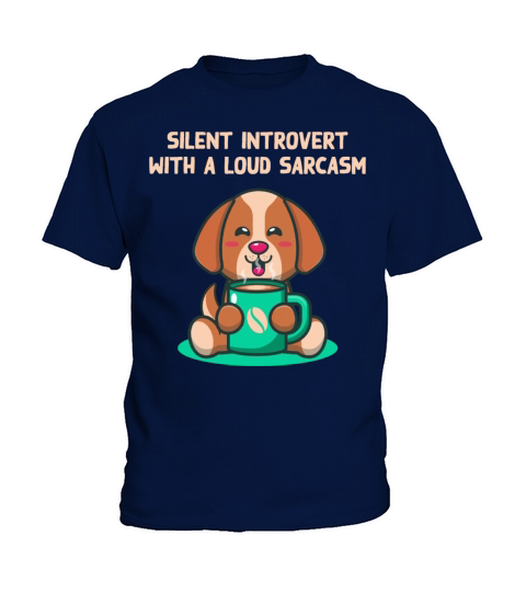 Silent Introvert wIth Sarcasm Funny Nerd Humor Wei Kids T-Shirt