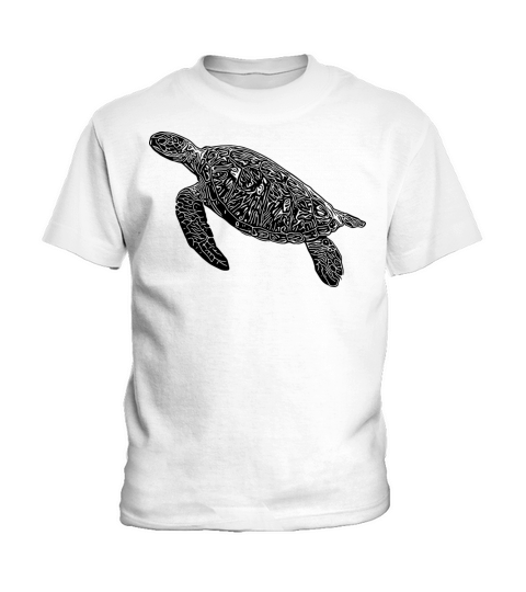 Vintage Diving Turtle Kids T-Shirt