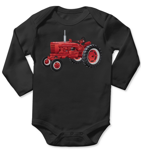 red tractor Long Sleeve Baby One-Piece