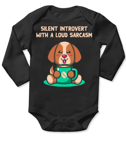 Silent Introvert wIth Sarcasm Funny Nerd Humor Wei Long Sleeve Baby One-Piece