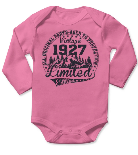 Vintage Birthday Original Gift Idea 1927 Long Sleeve Baby One-Piece