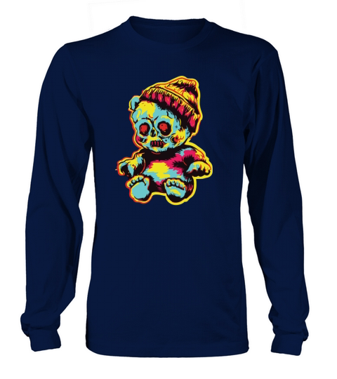 Horror Scary Bear Halloween Hexy Huggles Long sleeved Unisex