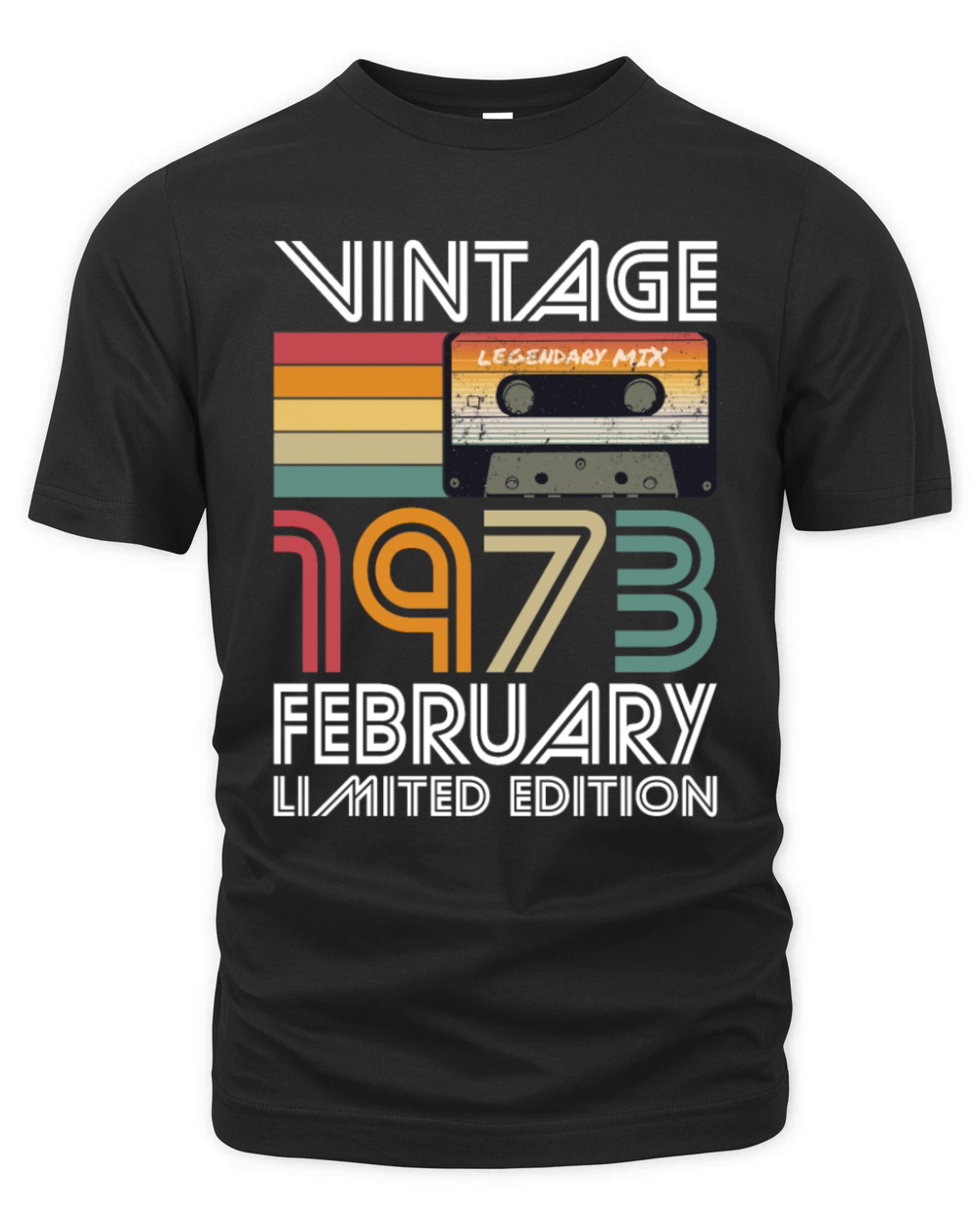 50th birthday february 1973 vintage 1973 Organic Unisex T-shirt