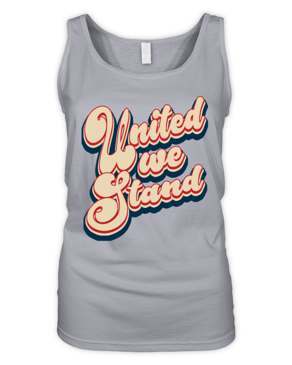 Classic United We Stand Patriotic 4th of July Organic Women's Tank Top