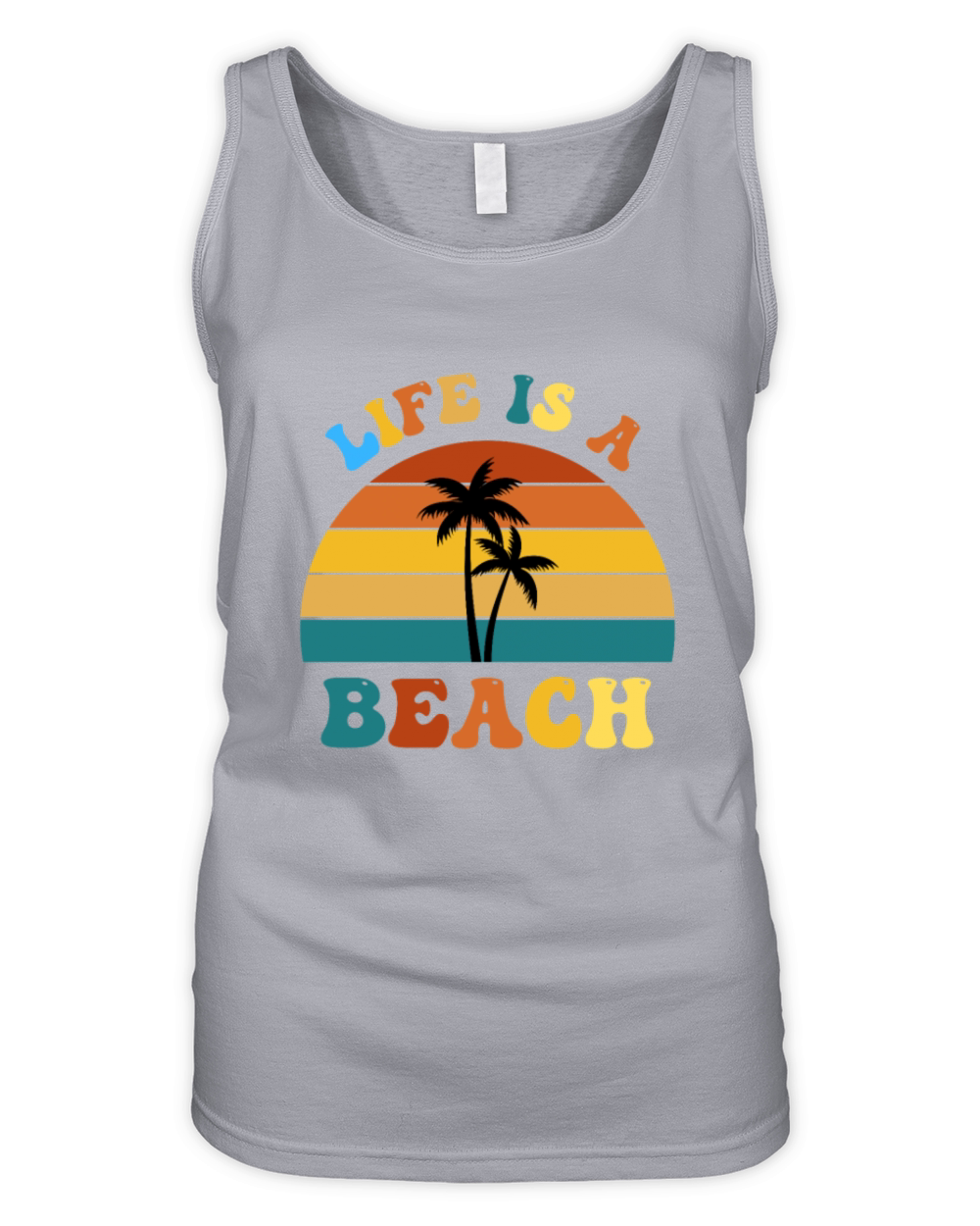 Life Is A Beach Saying Gift Retro Organic Women's Tank Top