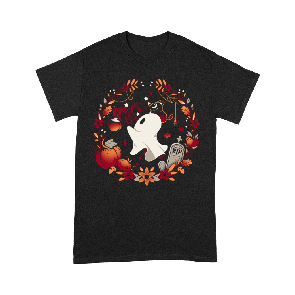 Spooky Wishes Cute Halloween Ghost Premium T-shirt