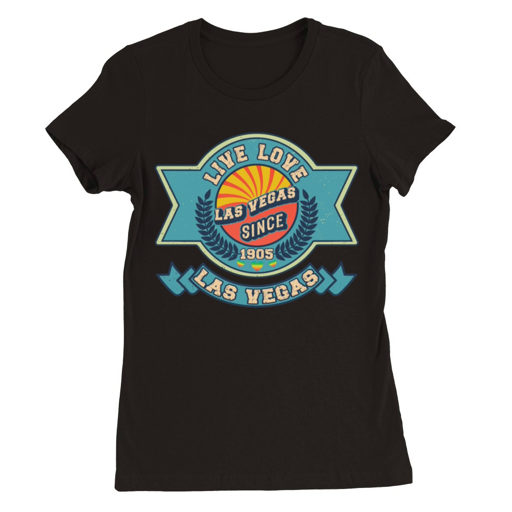 Funy Retro Vintage Las Vegas 1905 Premium Womens Crewneck T-shirt