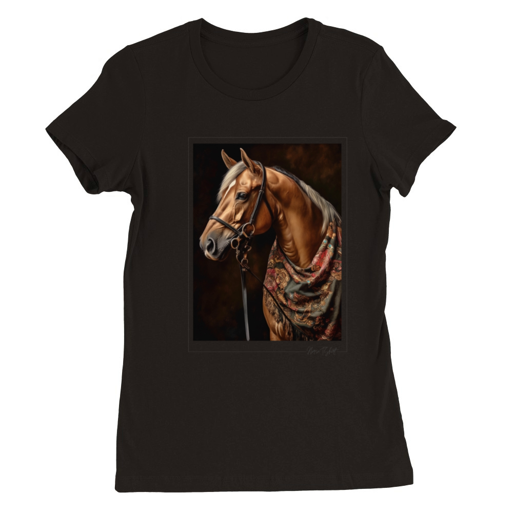 horse - vintage style Premium Womens Crewneck T-shirt