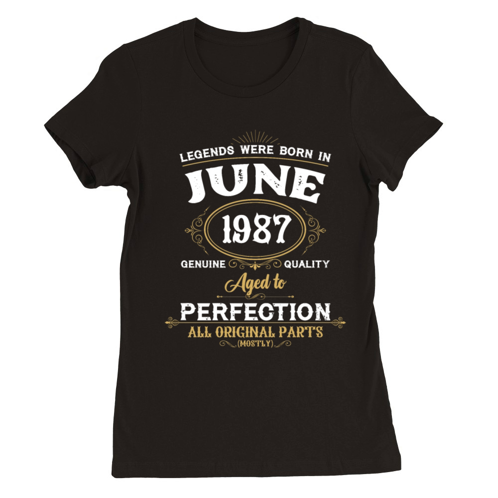 Legends Were Born In June 1974 Premium Womens Crewneck T-shirt