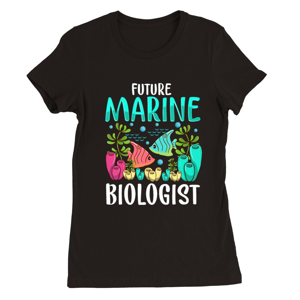 Ocean Biology Funny Kids Children Future Marine Bi Premium Womens Crewneck T-shirt