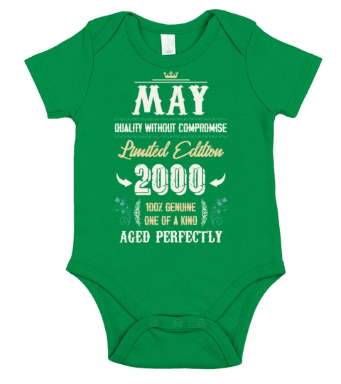 May 2000 Vintage Birthday Present Short Sleeve Baby One-Piece