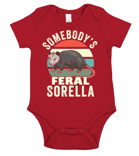 Somebodys Feral Sorella Italian Sister Retro Short Sleeve Baby One-Piece