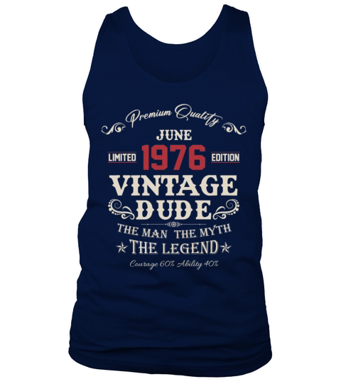 June 1976 Vintage Birthday Present Tank Top Unisex