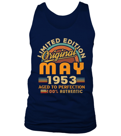 May 1953 Vintage Birthday Gift Tank Top Unisex