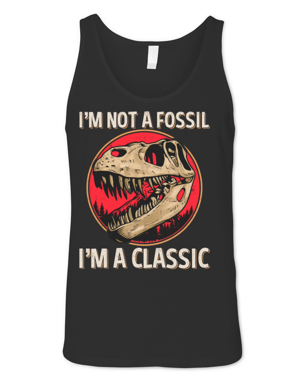 Funny Pensioner Saying Not Old A Classic with Dino Unisex Jersey Tank