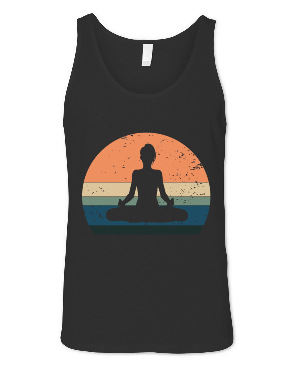 Vintage yoga lotus blossom yogi meditation om Unisex Jersey Tank