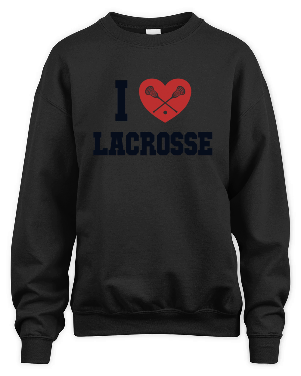 I love Lacrosse Fan Mom Goalie Lax Legend Lacrosse Unisex Premium Crewneck Sweatshirt