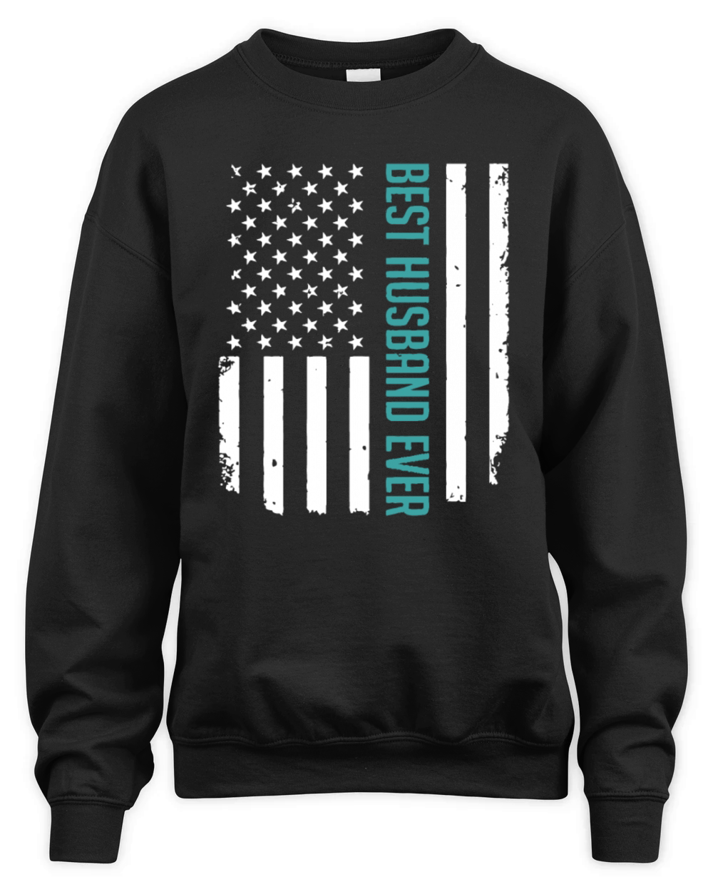 Mens Best Husband Ever American Flag Gifts For Fat Unisex Premium Crewneck Sweatshirt