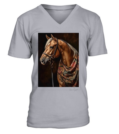 horse - vintage style V-Neck T-shirt