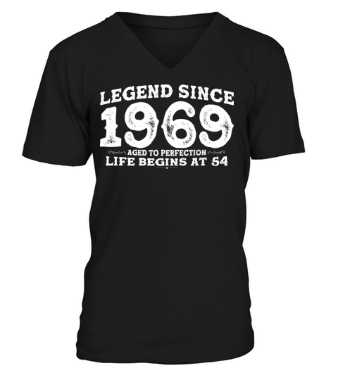 Vintage 1969 Shirt for Men Women 54 Year Old 54th V-Neck T-shirt
