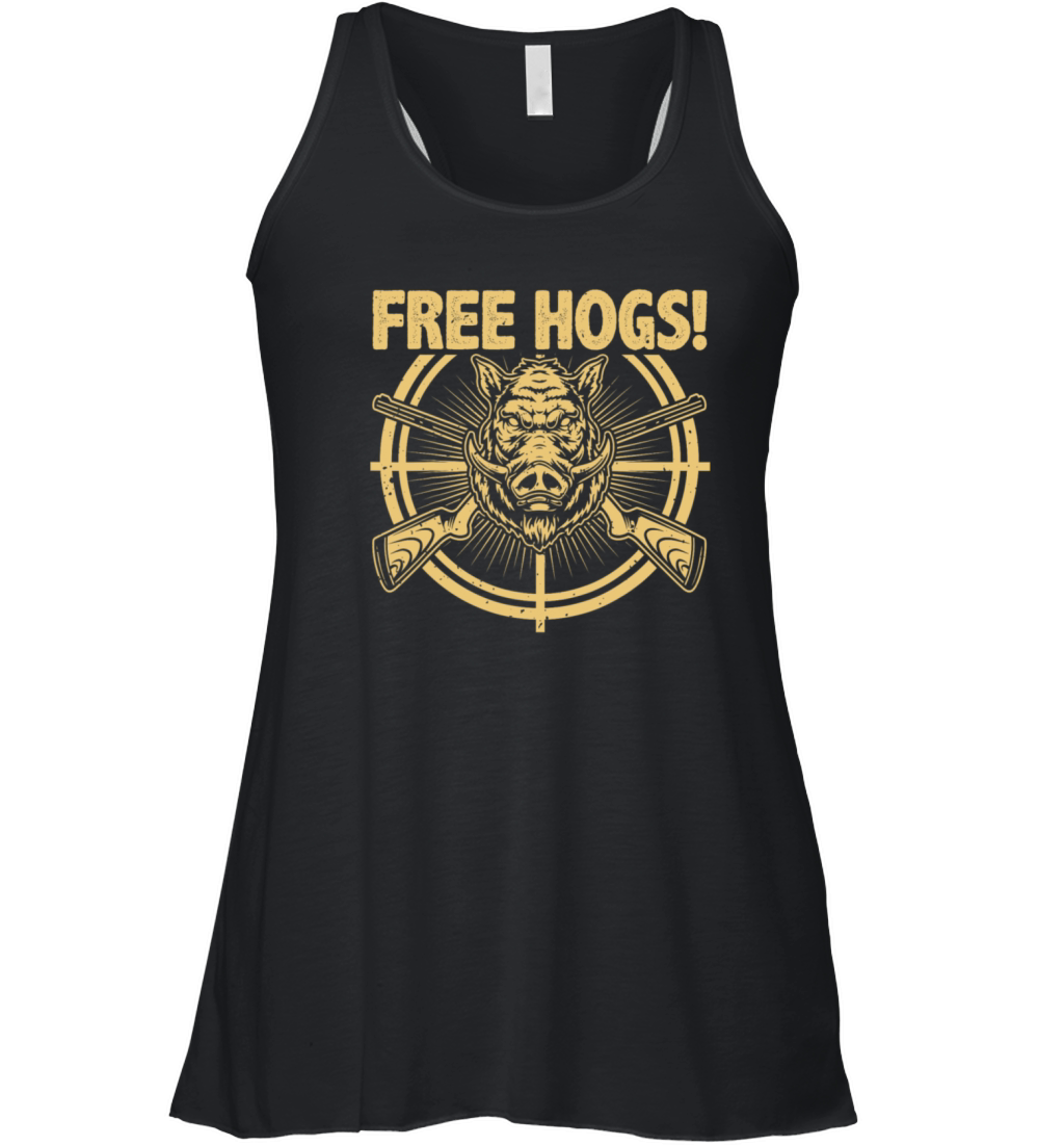 Hog Hunting Pun Women's Flowy Tank Top