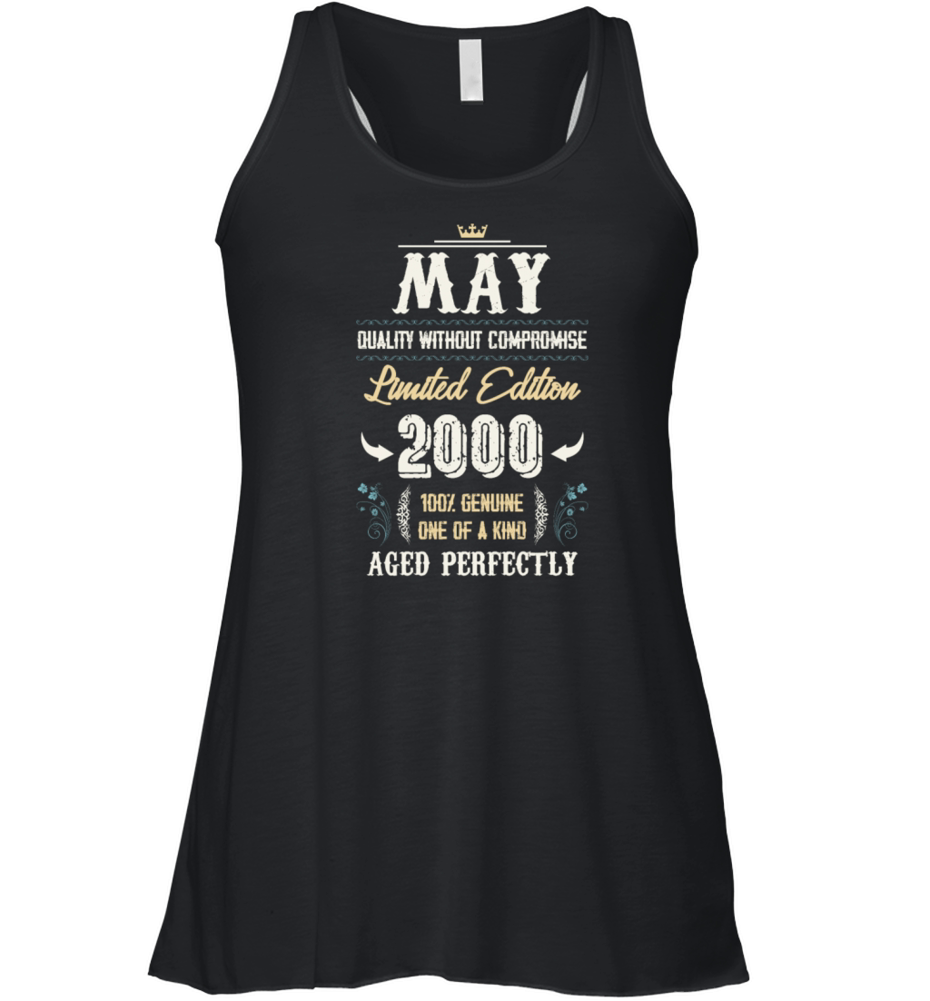 May 2000 Vintage Birthday Present Women's Flowy Tank Top