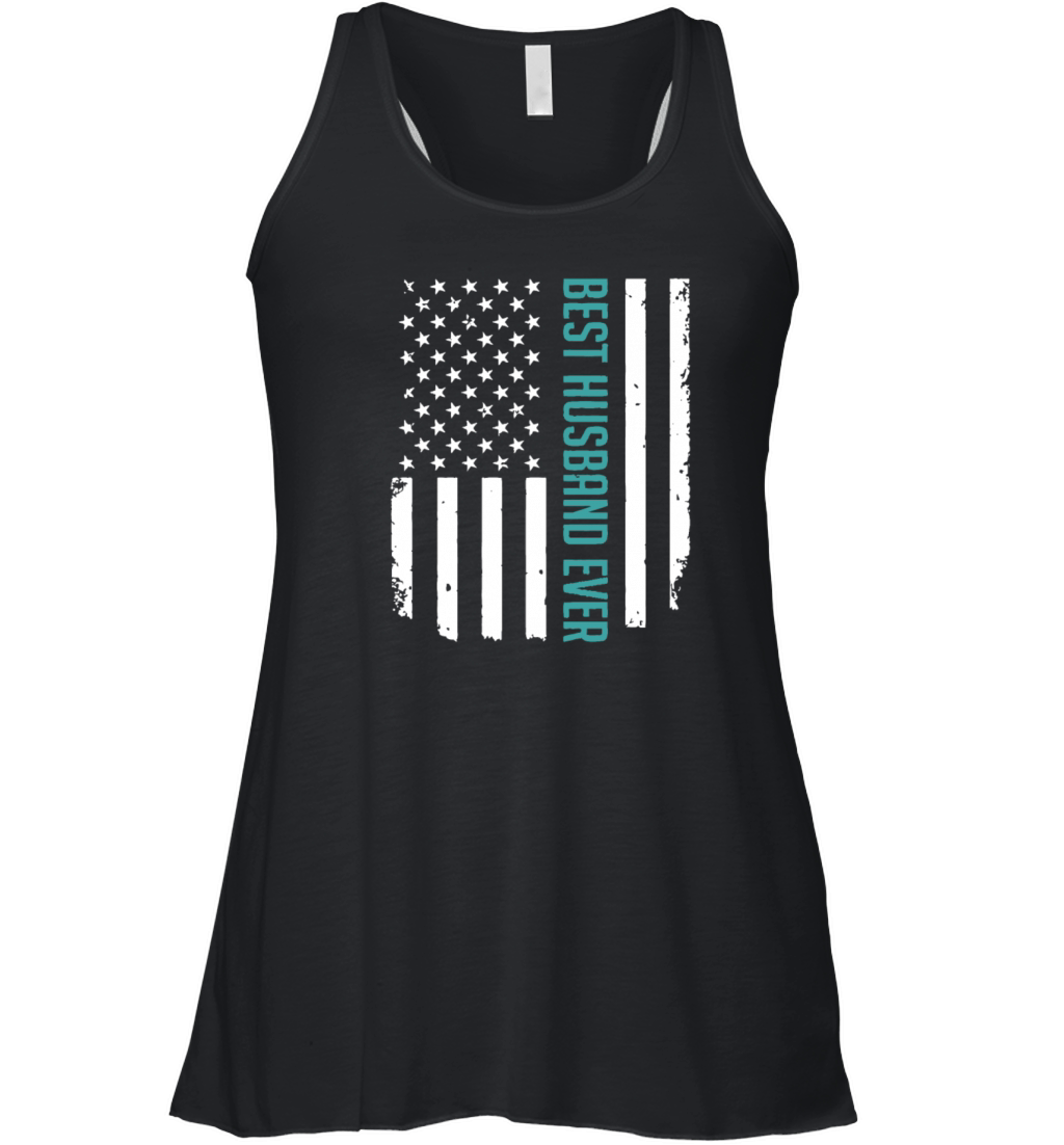 Mens Best Husband Ever American Flag Gifts For Fat Women's Flowy Tank Top