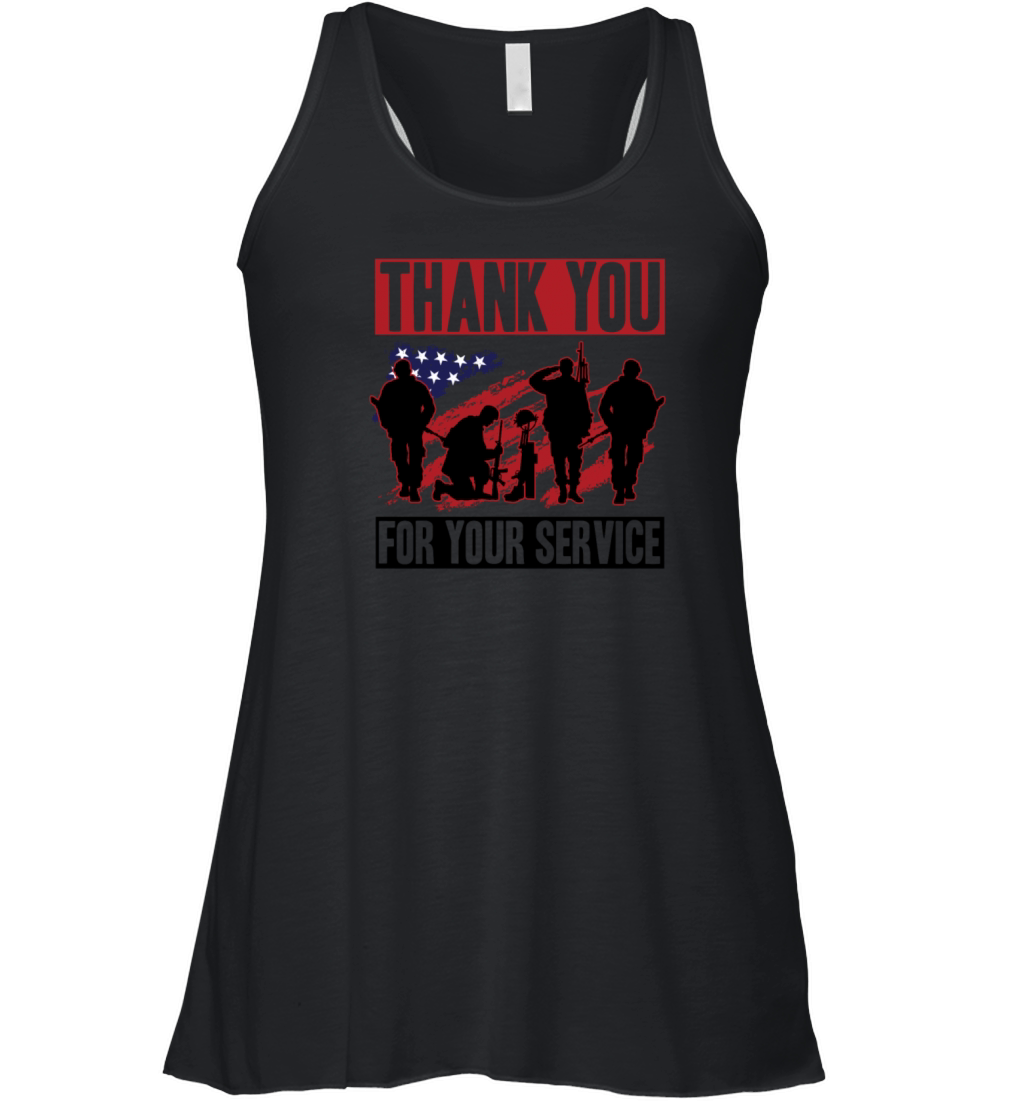 Veterans Day Thank You For Your Service Women's Flowy Tank Top