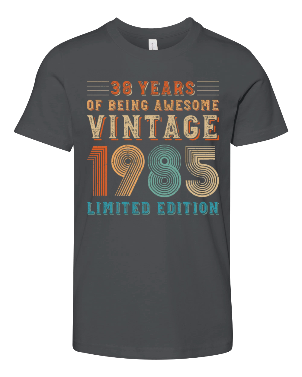38 years of being awesome vintage 1985 limited edi Youth Unisex Jersey Tee