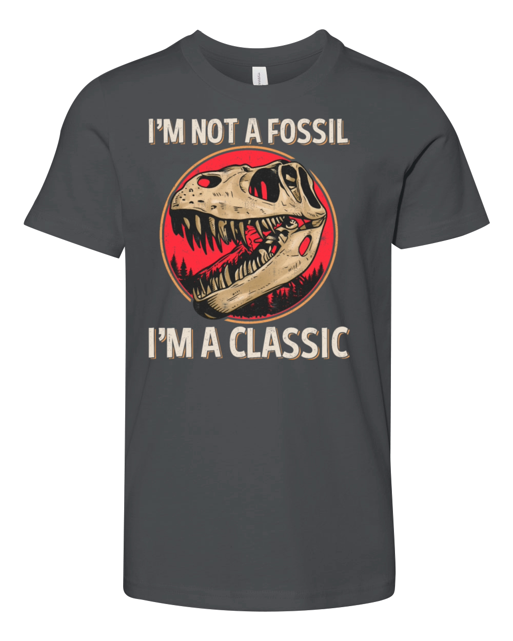 Funny Pensioner Saying Not Old A Classic with Dino Youth Unisex Jersey Tee