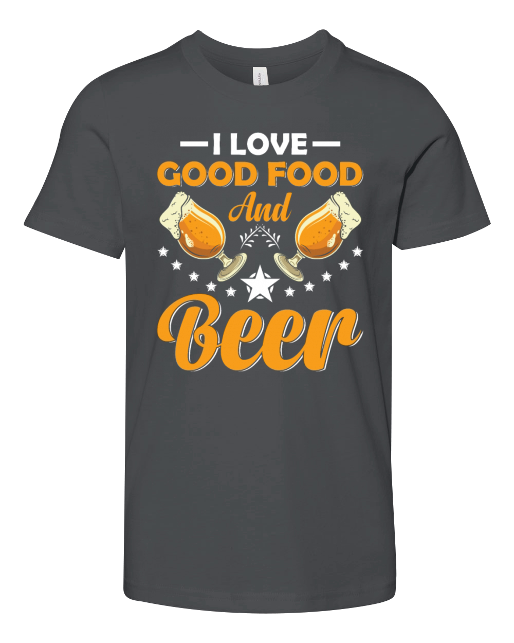 I Love Good Food And Beer Chef Drinking Food Lover Youth Unisex Jersey Tee