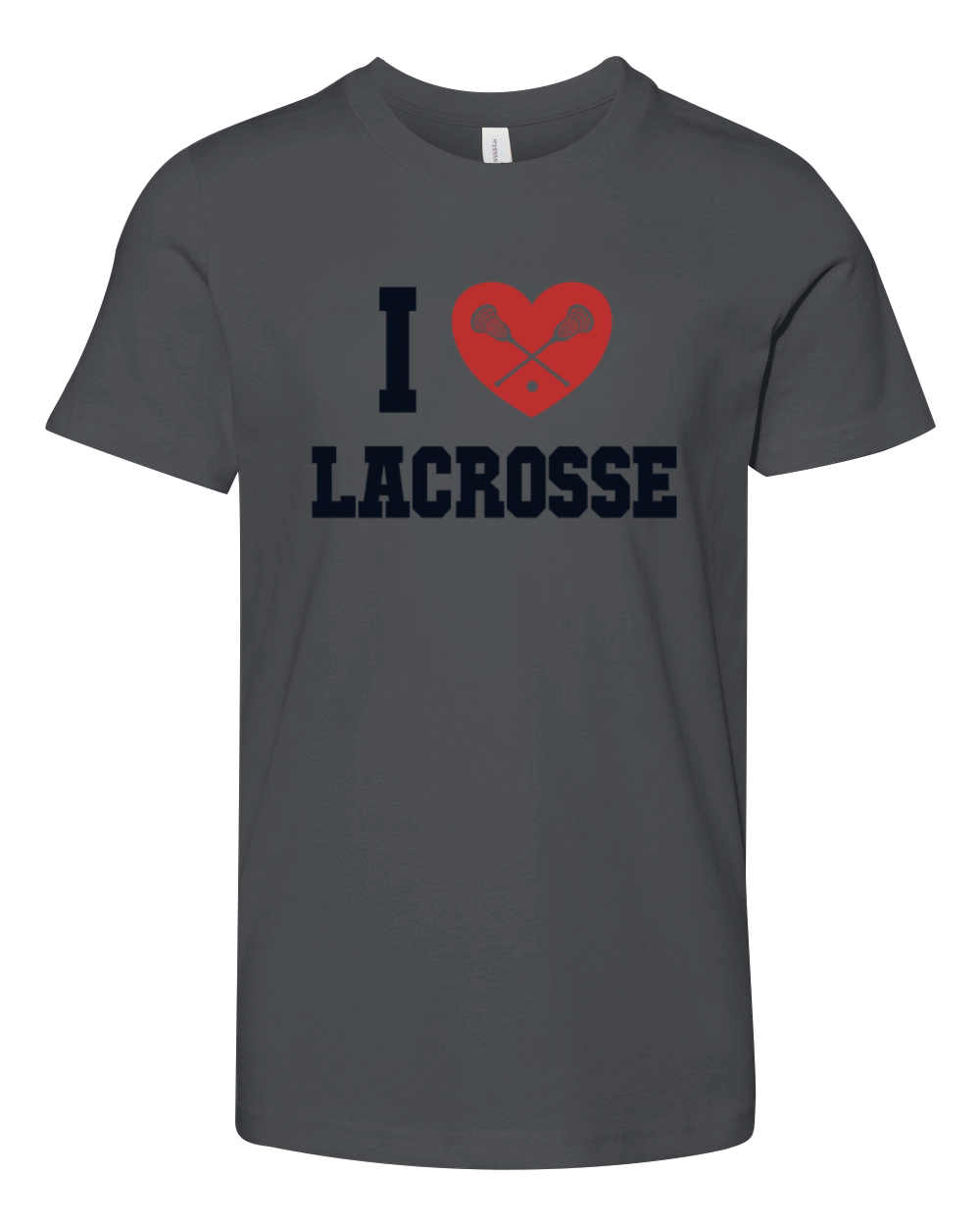 I love Lacrosse Fan Mom Goalie Lax Legend Lacrosse Youth Unisex Jersey Tee