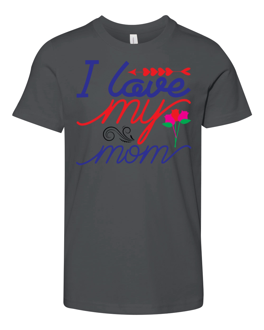 I love my mom Youth Unisex Jersey Tee