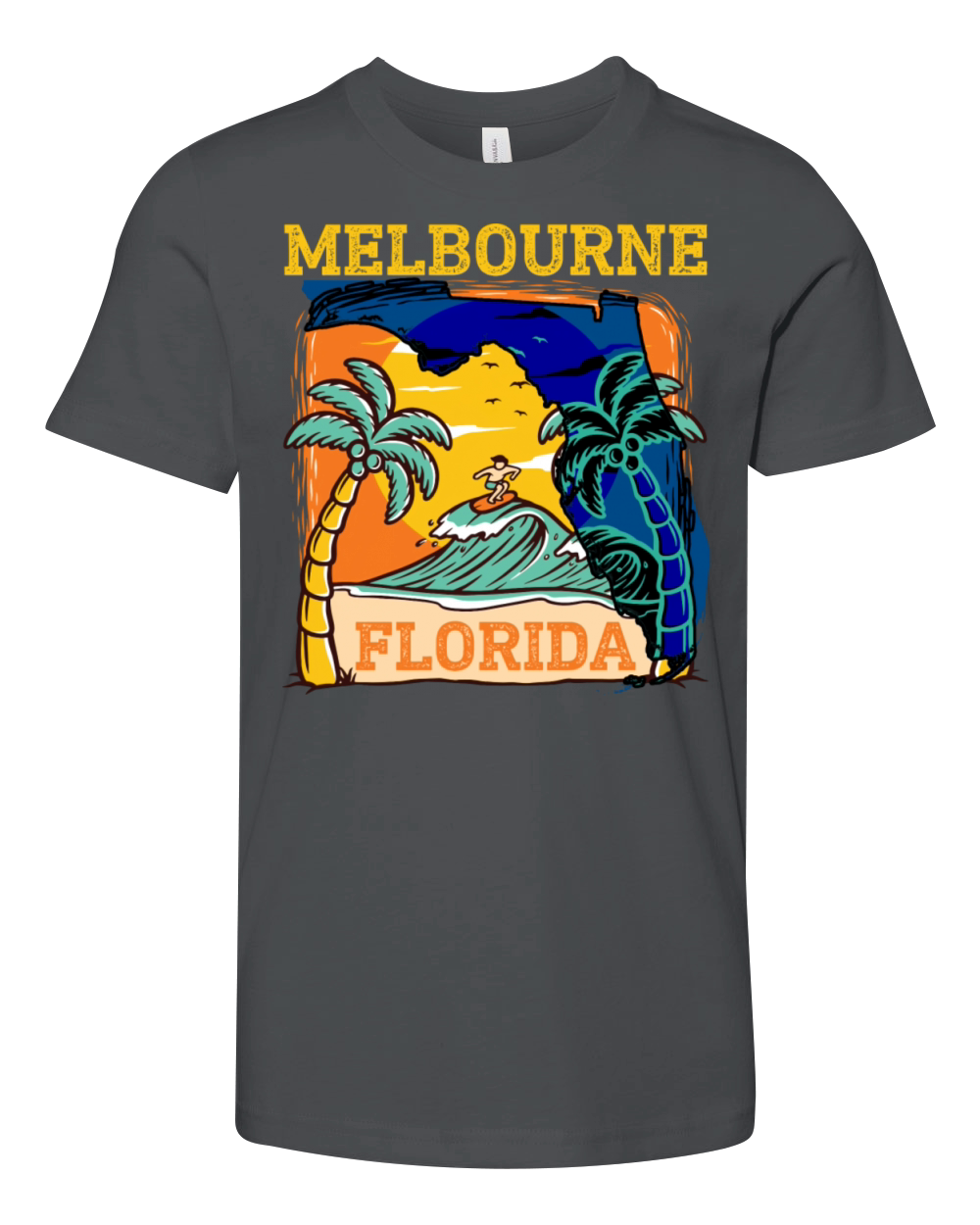 Melbourne Florida Vintage Distressed Souvenir Youth Unisex Jersey Tee