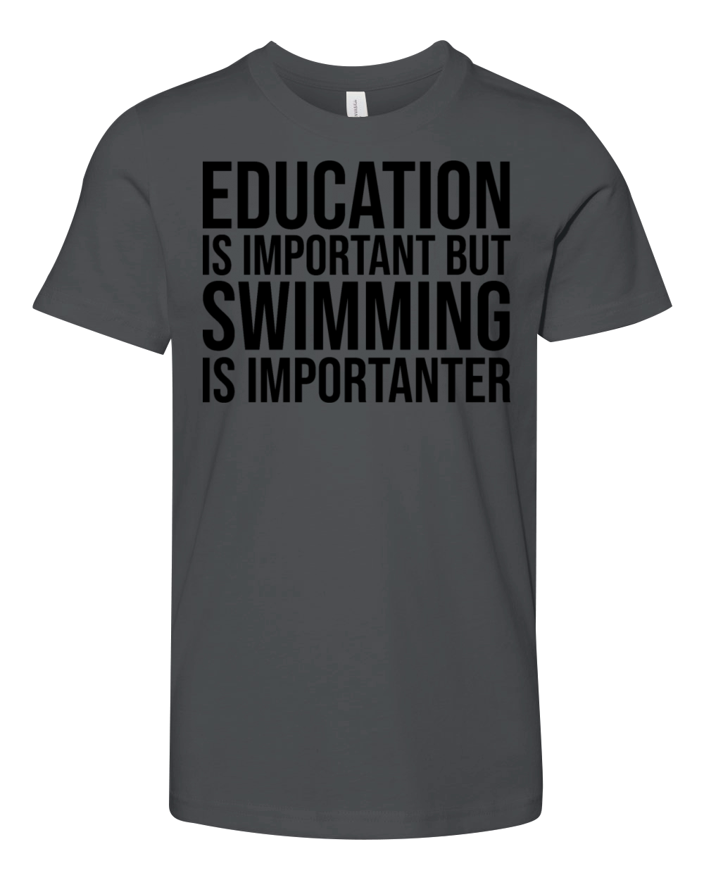 Swimming Is Importanter Youth Unisex Jersey Tee