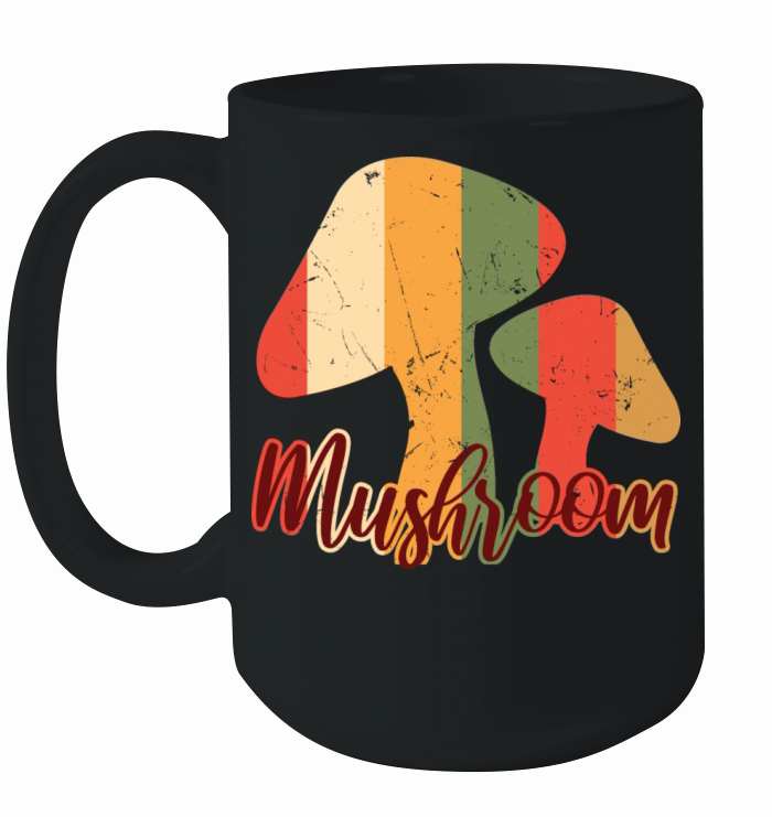 Mushroom Vintage Distressed Ceramic Mug