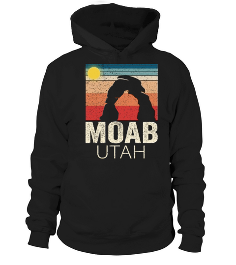 Moab Utah Retro Sunset Vintage Road Moab City Hoodie Unisex