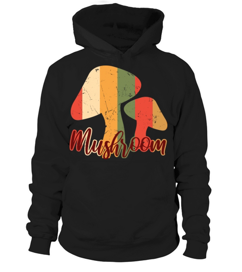 Mushroom Vintage Distressed Hoodie Unisex