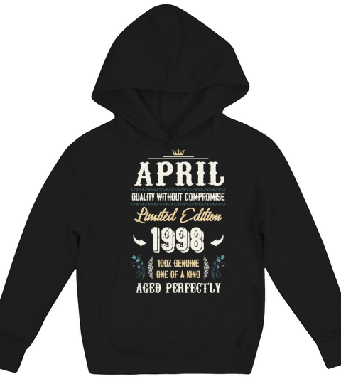 April 1998 Vintage Birthday Present Kids Hoodie