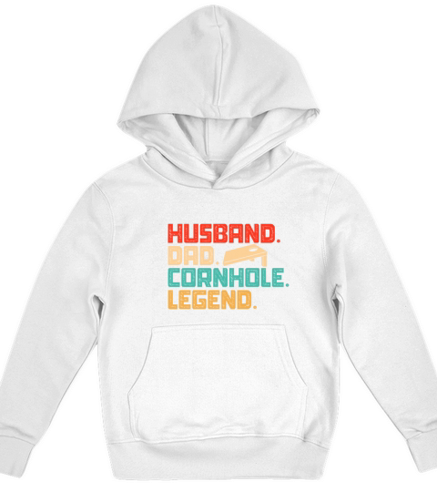Husband Dad Cornhole Legend Retro Vintage Kids Hoodie