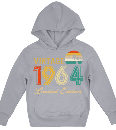 Vintage 1964 Limited Edition Made In 1964 Birthday Kids Hoodie
